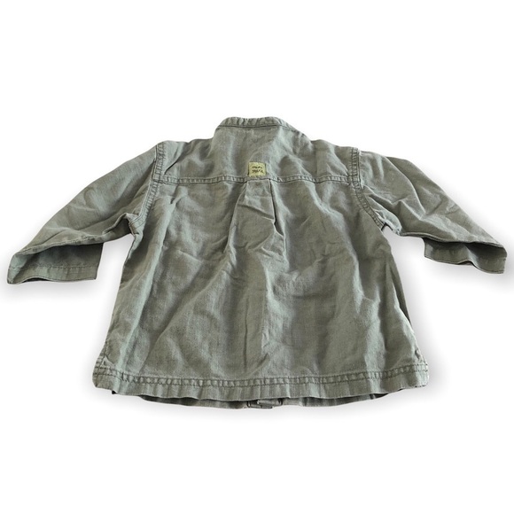 🎉3 For 15$🎉Mexx Green Linen Cotton Tunic Button Down Size 18 Months - Picture 2 of 5